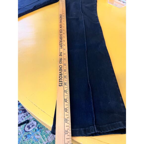 Frame Denim Cotton Blend High Waisted Le Mini Boot Jeans Black Women's Size 28 - Picture 7 of 8